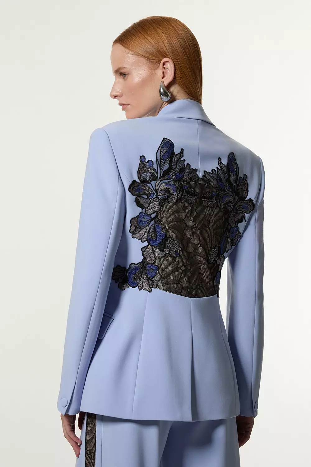 ジャケット・アウター tuki2WAY ARRANGE TAILORED OVER JACKET Lace Applique Contrast Tailored Tuxedo Jacket | Karen Millen